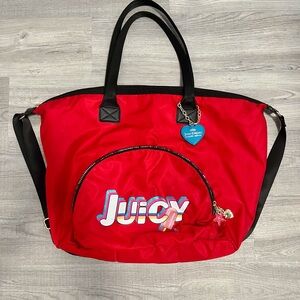 Juicy Couture Red and Black Tote Bag